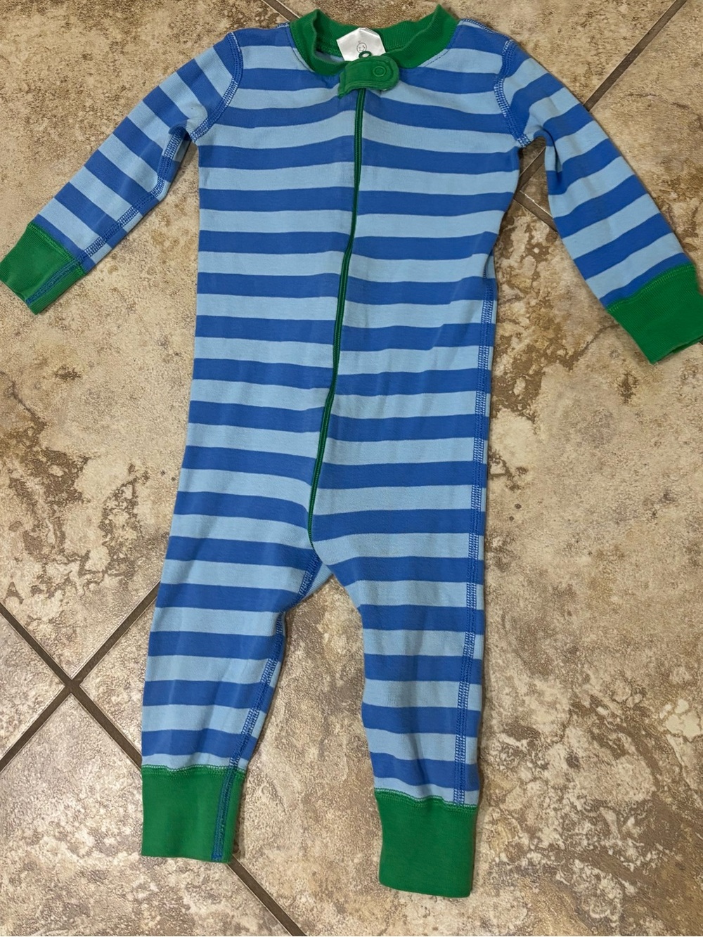Hanna Andersson size 70 Zip Up Sleeper Blue Striped